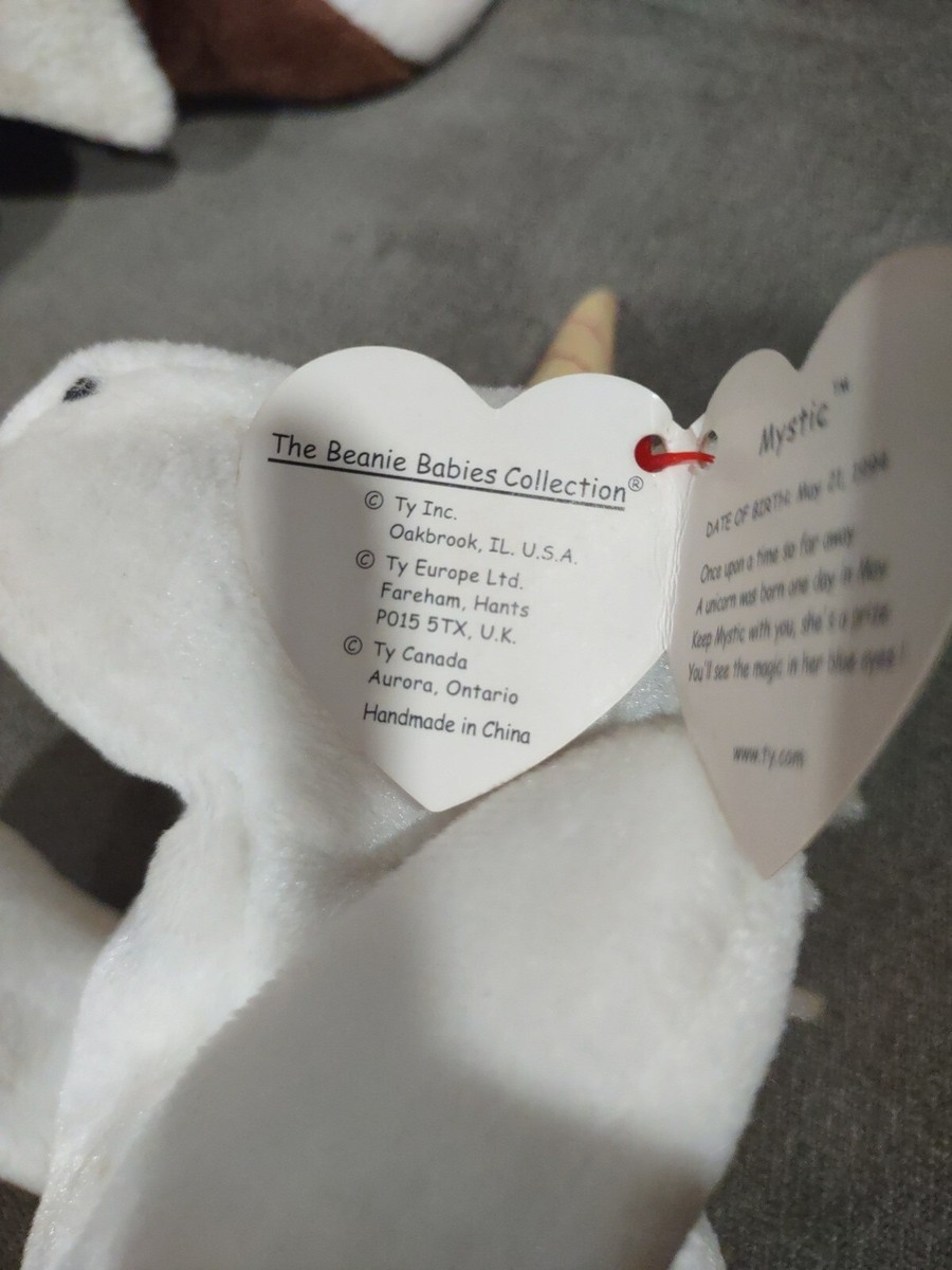 Beanie Baby “Mystic” The Unicorn Ty 1993-94 Tag Errors Vintage