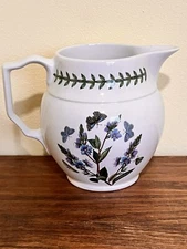 Portmeirion Botanic Garden Pitcher Jug Staffordshire Speedwell 16 Oz EUC 4 5/8”