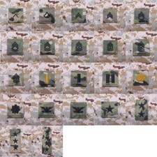 Multicam Black Design U.S.ARMY Rank Military Embroidery Patch Insignia