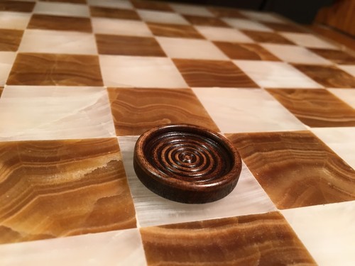 2 Drueke Replacement Hardwood Brown Checker Piece - 第 1/3 張圖片