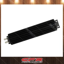 Cobra-Tek Fits 12" Black Finned Aluminum Dual Line Transmission Cooler  Chevy