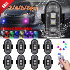 RGB LED Strobe Light Wireless Remote Control For Car Bike Motorcycle Flash Lamps
