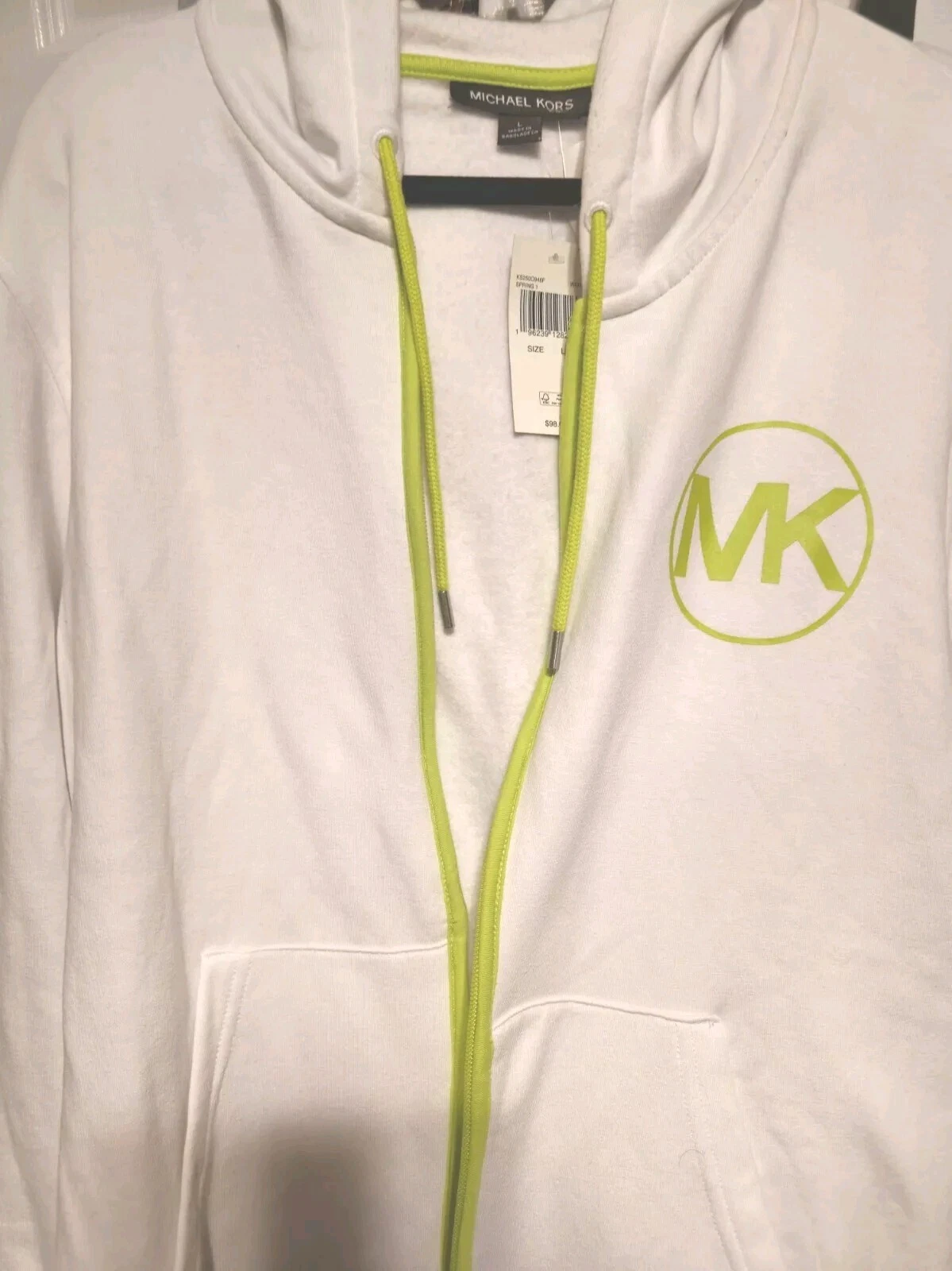 felpa con cappuccio e zip uomo michael kors taglia L sconto 50%!!!