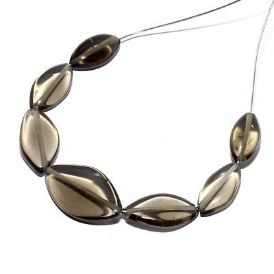 Natural Smoky Quartz Smooth Marquise Briolette Beads Loose