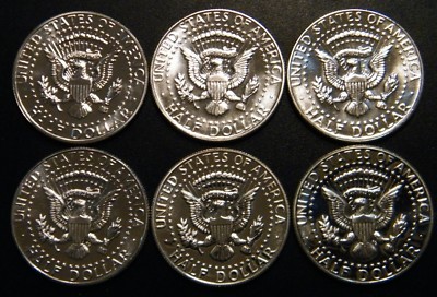 1964 1965 1966 1967 1968 S 1969 S Kennedy Proof Half Dollar 6 Coin