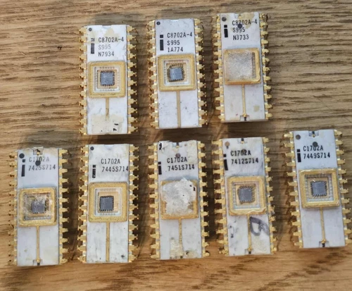 Rare Vintage White Intel Collection Lot 5x C1702 3x C8702A - TECH SPECIAL