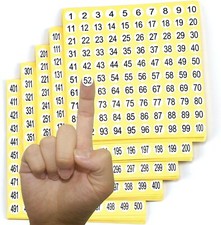 1-500 round Number Stickers Labels 15 Sets 7500 Self Adhesive Labels Small Conse