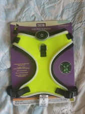 Light Up Led Dog Harness 3 Light Modes SMALL Yellow Heart To Tail