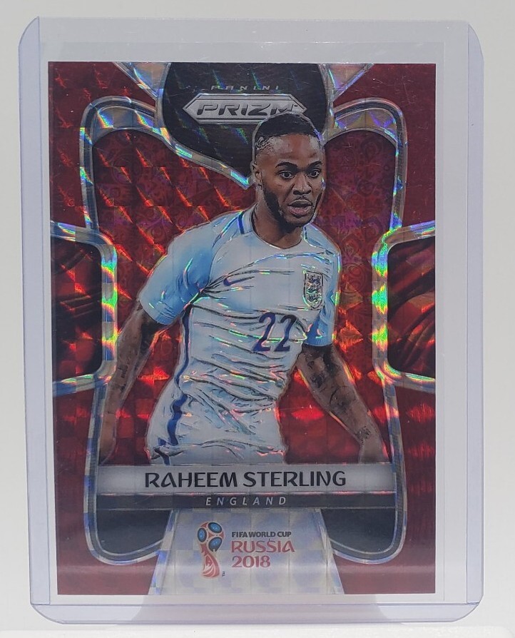 2018 Panini Prizm World Cup RED MOSAIC Parallel #73 Raheem Sterling - England