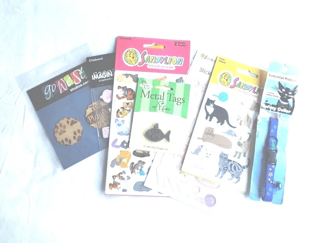 Sandylion Stickers Buddy Cats Kittens Collar Flair Designs Go West