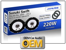 Suzuki Swift Front Door speakers Alpine 6.5" 17cm car speaker kit 220W Max Power