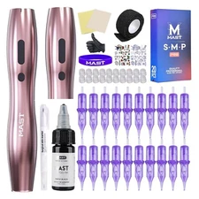 Mast P20 Wireless Tattoo Pen Machine Gun with 2 Batteries Rotary Tattoo Coreless