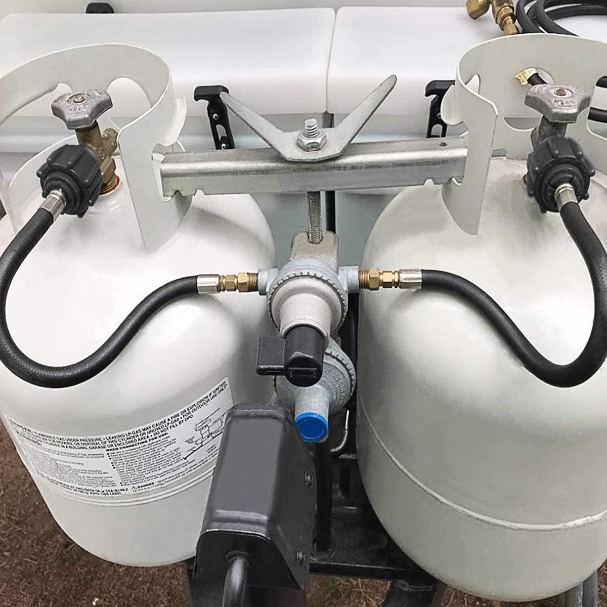 Tubo Treccia Propano Per Camper 12 Pollici - Linea Gas Intrecciata In Acciaio Con Attacco 1/4 NPT Maschio