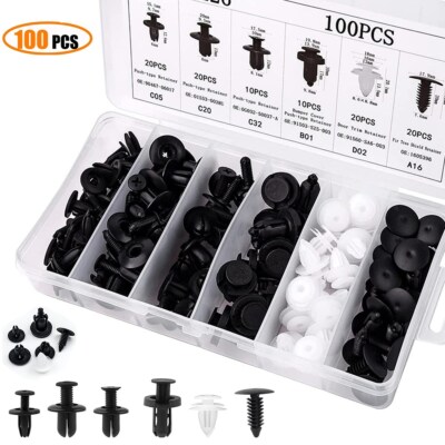 For Toyota Yaris Trim Panel Clips Bumper Fender Push Pin Rivet 7 8