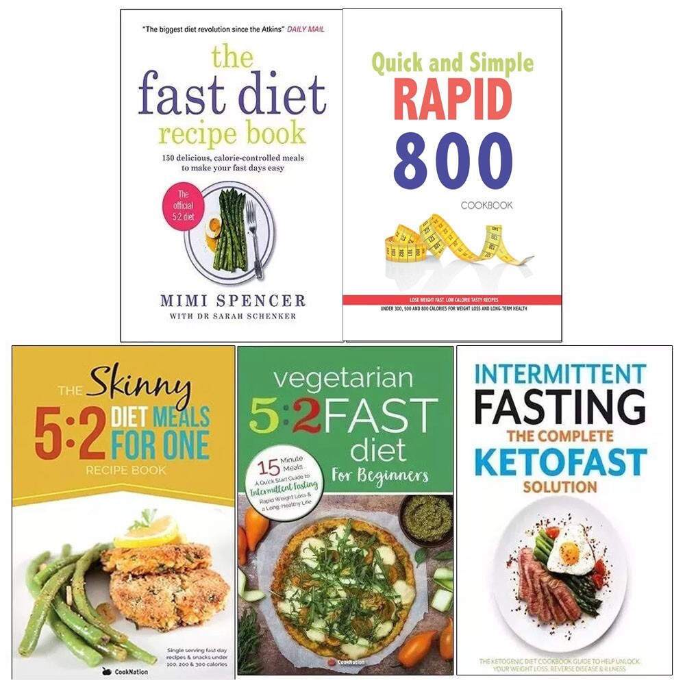Fast diet, Quick and Sim, Skinny 5:2 Diet, Vegetarian 5:2 & ketofast 5 Books Set
