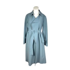 M2057 By Maria Pinto Marlene Trench Coat Women's Large Belted In Gray