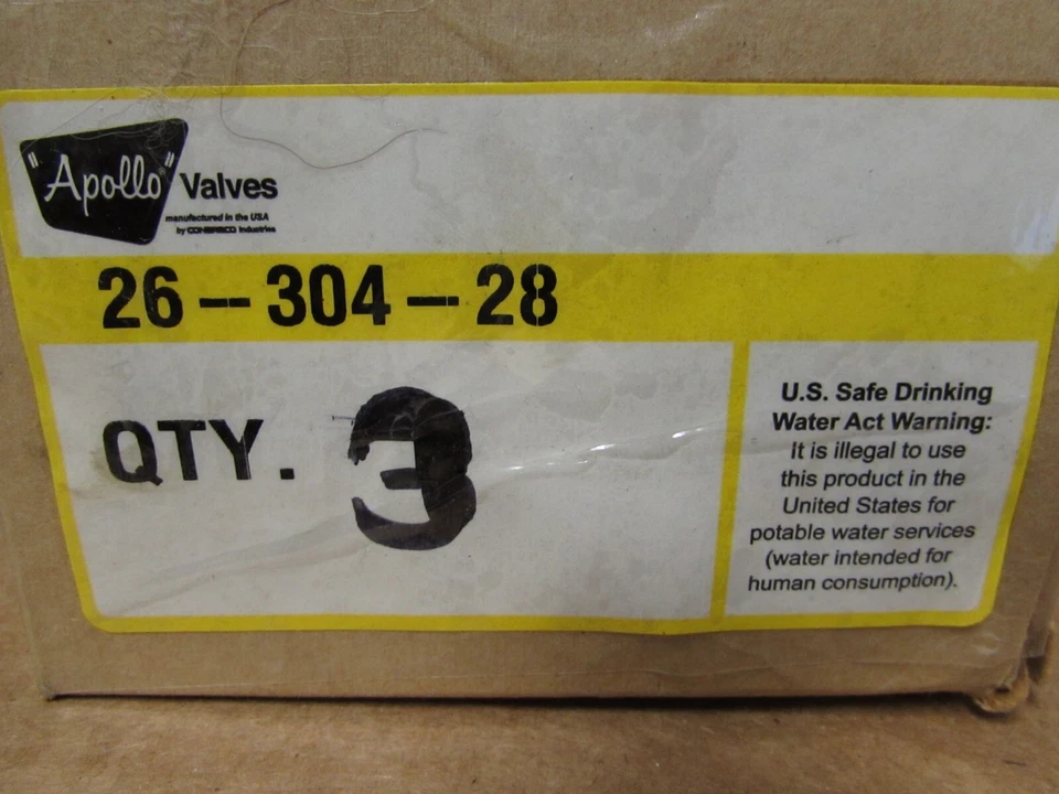 3QTY - APOLLO, 26-304-28, 3/4" BRASS VALVES, NIB! MAKE OFFER!! - Image 2 of 4