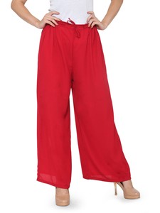Moda Para Mujeres Pantalones Cintura Alta Musgo Crepe Palazzo