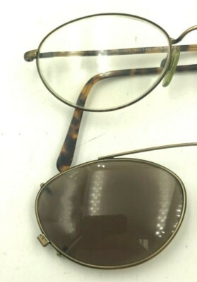 Vintage Adrienne Vittadini TO/AG Tortoise Oval Clip-On  display picture 3