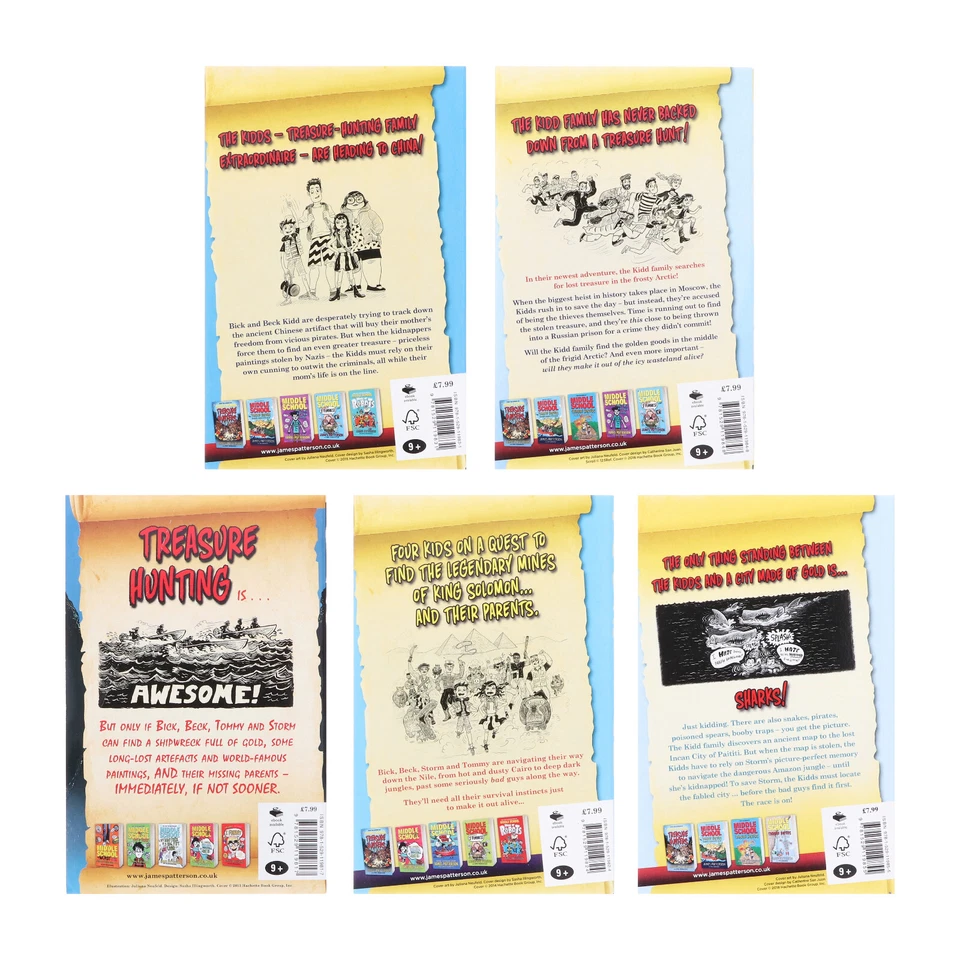 Middle School Treasure Hunters Series by James Patterson 5 Books Set -Paperback - Image 3 of 4