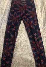 LuLaRoe Tween Leggings New Blue/red design Childrens Pants PJ?s