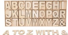 162Pcs Wooden Alphabet Letters Set 2 Inch Craft Kit For Learning Decor