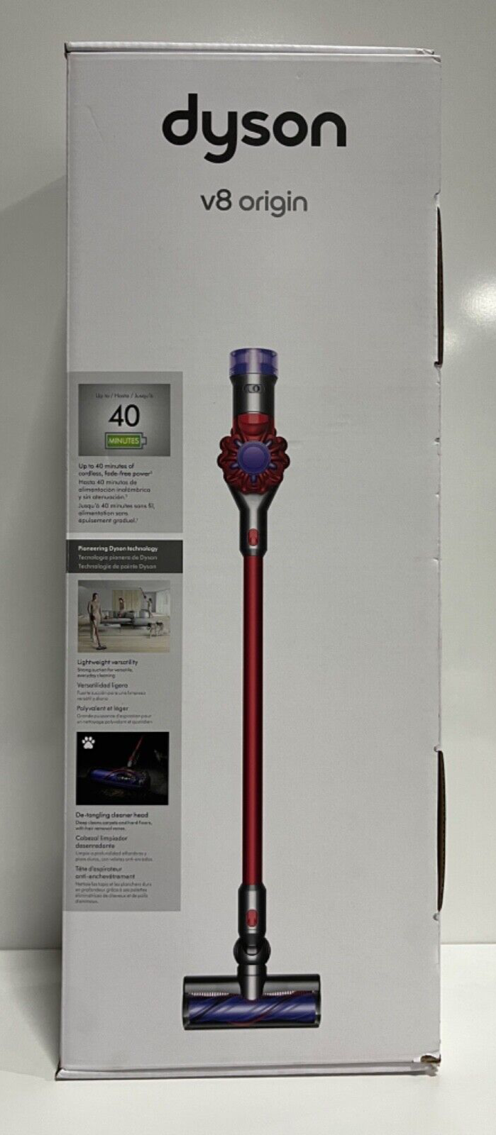 Dyson V8 Origin Stick Vacuum Cleaner in Gray Purple Red 400493-01