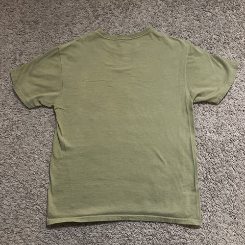 Quiksilver Slim Fit Shirt Mens Size M Medium Light Green Modern Collage Cotton - Picture 7 of 7