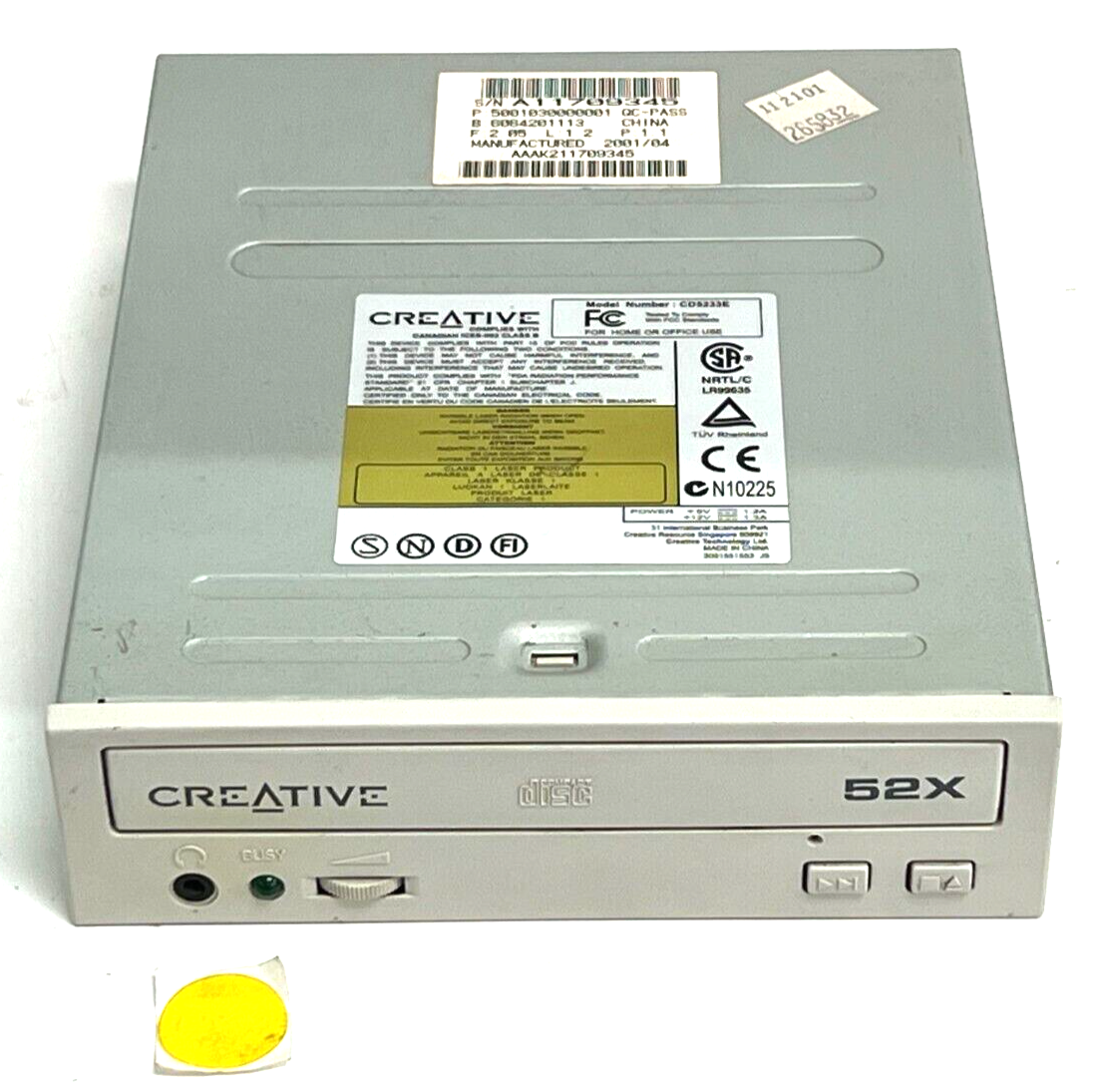 CREATIVE CD5233E 52X CD-ROM DRIVE OAL 7