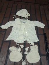 Vintage Handmade Girls Toddler White Winter Outfit