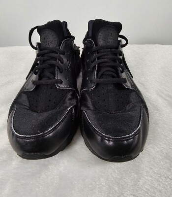 Size 8.5 - Nike Air Huarache Run Triple Black-634835-012 | eBay UK