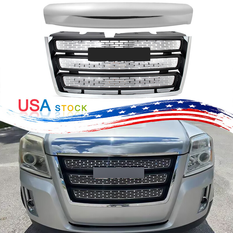 Chrome Front Bumper Upper Grille Hood Trim for 2010-2015 GMC Terrain