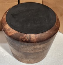 Pedestal/candelabro abatible vintage de madera maciza hecho a mano/soporte de desiertos focales