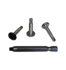 250 Pack 1" Inch Length BLACK Self Tapping Sheet Metal Screws Cargo Trailer