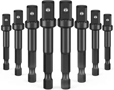 3/8 Impact Adapter, 8 Pack Socket Adapter 1/4 Inch to One Size 