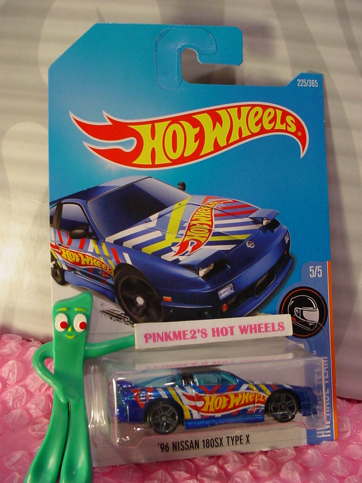 2017 i Hot Wheels '96 NISSAN 180SX TYPE X #225✰blue;gray pr5✰HW RACE ✰ case K/L