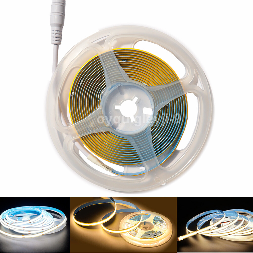 320COB 1M 2M 3M 4M 5M COB LED Strip Light DC 12V Bendable Flexible LED Tape eBay