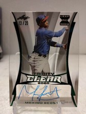 MAXIMO ACOSTA #13/20 AUTO 2020 Leaf Trinity Baseball XRC CLEAR Acetate Rangers
