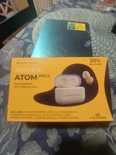 Audien ATOM PRO 2 Wireless Rechargeable OTC Hearing Aid Open Box.
