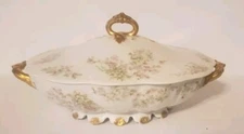 HAVILAND Limoges France SCHLEIGER 45a COVERED OVAL VEGETABLE BOWL 12" 