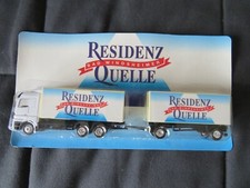 Sammlerstück - Modellauto Mercedes Benz LKW-Anhängerzug Residenz Quelle - in OVP
