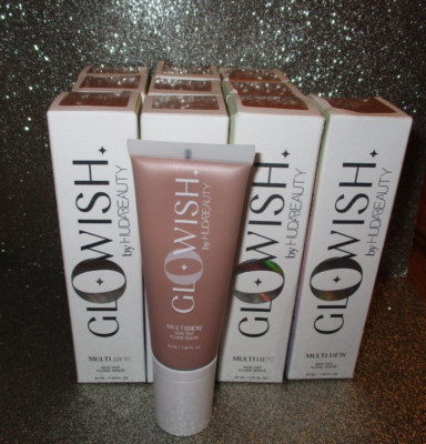 10x GloWish by Huda Beauty Multi Dew Skin Tint 1.35 oz Full Size EXTRA TAN 09