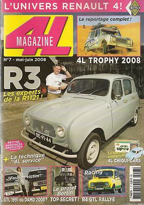 4L MAGAZIN 7 RENAULT 3 1962 R4 JEAN BERTIN 1965 R4 GTL GrA 70CH LAMPE ANCEL