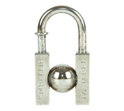 Authentic Hermès 2001 Silver L`HOMME PEUT EMBELLIR LA TERRE key  