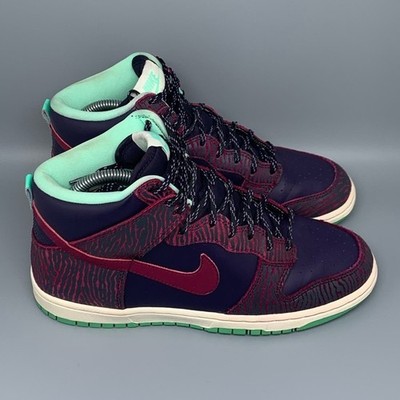 Nike Dunk High Skinny Print Skate Shoes 543242-500 Women's Sz 8.5