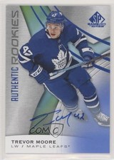 2019 Upper Deck SP Game Used Authentic Rookies Blue Trevor Moore #142 Auto a2v