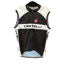 Castelli Core Cycling Triathlon Tri Top XXL Spellouts Black Full Zip Windbreaker