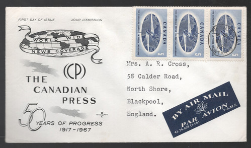 1967 Canada Canadian press FDC. Ottawa First day cover - Picture 1 of 1