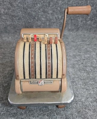 #ad #ad Vintage Excel Model E Check Writer Machine Not Tested Chicago Wheeling Hedman $38.24