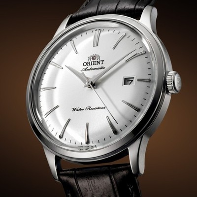 Orient Herren Automatik Uhr RA-AC0031S30B Leder Bambino 40,5mm weißes Zifferblatt 30M